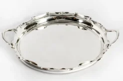 Pamono Victorian Silver Plated Tray from Walker & Hall, 1880><noscript><img width=