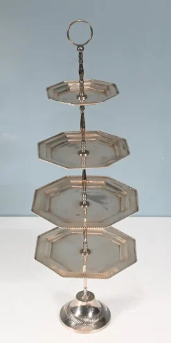Pamono Victorian Silver-Plated Cake Stand><noscript><img width=