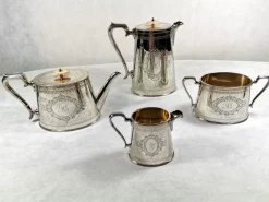 Pamono Victorian Silver-Plated Tea & Coffee Set from George Shadford Lee & Henry Wigfull,  Set of 4