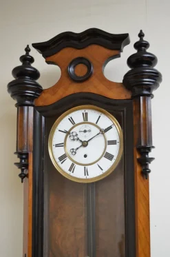 Pamono Victorian Vienna Walnut Clock><noscript><img width=