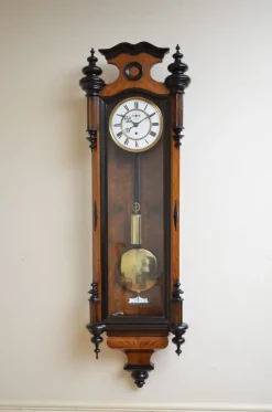 Pamono Victorian Vienna Walnut Clock><noscript><img width=