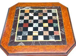 Online Pamono Victorian Walnut and Specimen Marble Chess Table, 1860