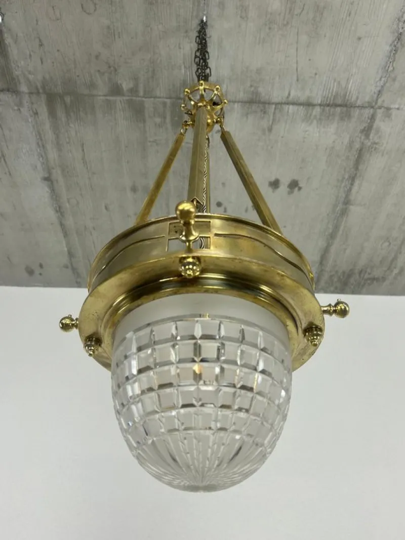 Pamono Vienna Secession Brass Hanging Pot by Kolo Moser & Jutta Sika, 1890s> Vases