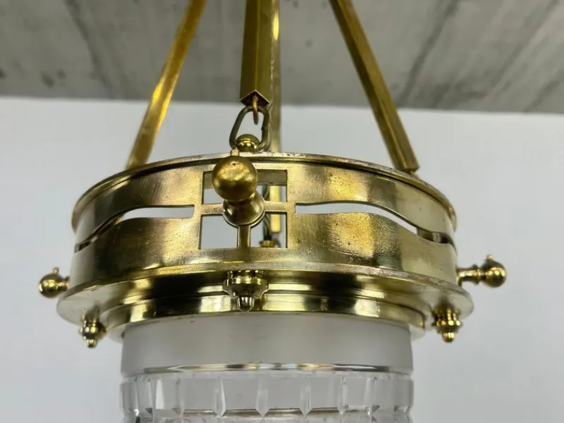 Pamono Vienna Secession Brass Hanging Pot by Kolo Moser & Jutta Sika, 1890s> Vases