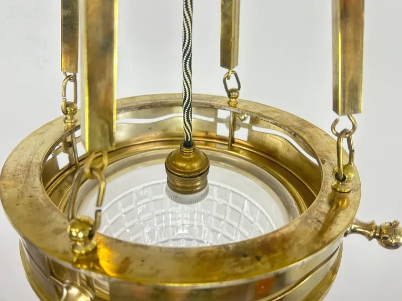 Pamono Vienna Secession Brass Hanging Pot by Kolo Moser & Jutta Sika, 1890s> Vases