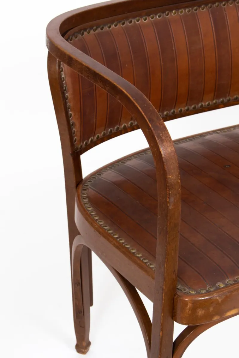 Pamono Vienna Secession Seating Set attributed to Gustav Siegel for J & J Kohn, 1905, Set of 5> Living Room Sets