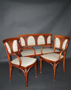 Pamono Vienna Secession Seating Set by J&J Kohn, Austria, 1910s, Set of 3> Living Room Sets