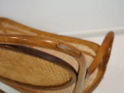 Pamono Vienna Secessionist Bentwood and Rattan Settee from Thonet><noscript><img width=