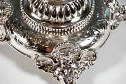 Online Pamono Viennese Art Nouveau Silver Centerpiece with Original Glass Bowl, 1900s