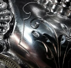 Online Pamono Viennese Art Nouveau Silver Centerpiece with Original Glass Bowl, 1900s