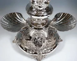 New Pamono Viennese Art Nouveau Silver Caviar Stand from Würbel & Czokally, 1900s