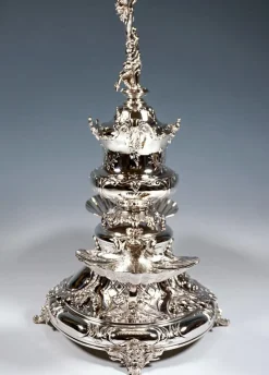 New Pamono Viennese Art Nouveau Silver Caviar Stand from Würbel & Czokally, 1900s