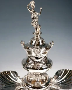 New Pamono Viennese Art Nouveau Silver Caviar Stand from Würbel & Czokally, 1900s