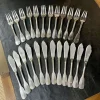 Pamono Vieux Paris Fish Forks and Knives in Silver-Plated Metal from Vieux Paris, Set of 24> Cutlery & Serving Utensils