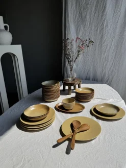 Pamono Village France D19 Soup Plates from CNP, 1980s, Set of 29> Dinner Plates & Bowls