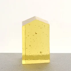 Pamono Vincent Van Goghs the Yellow House V2 Glass Sculpture by Richard Rooze for Jaroslav Wasserbauer><noscript><img width=