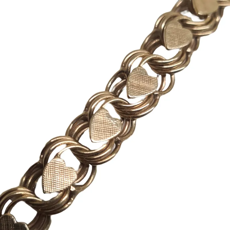 Sale Pamono Vintage 14 Karat Gold Heart Bracelet from Monet, 1980s