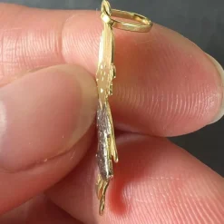 Pamono Vintage 18 Karat Yellow and White Gold Girl Doll Charm Pendant, 1970s><noscript><img width=