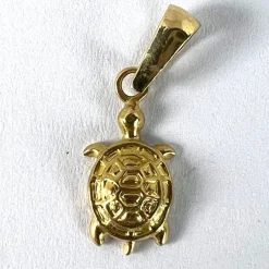 Clearance Pamono Vintage 18 Karat Yellow Gold Turtle Charm Pendant, 1960s