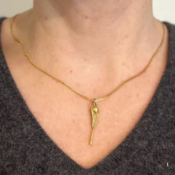Pamono Vintage 18 Karat Yellow Gold Yacht Charm Pendant, 1950s><noscript><img width=