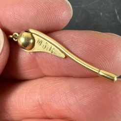 Pamono Vintage 18 Karat Yellow Gold Yacht Charm Pendant, 1950s><noscript><img width=