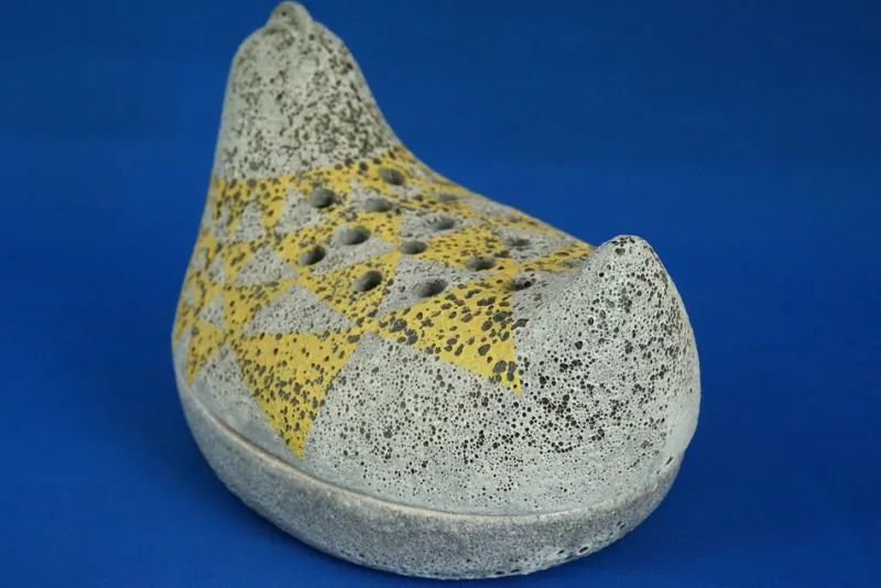 Pamono Vintage Acid-Treated Ceramic Chicken-Shaped Perfume Diffuser by Dante Baldelli, 1930s> Bottles, Carafes & Jugs