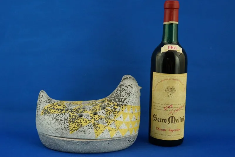 Pamono Vintage Acid-Treated Ceramic Chicken-Shaped Perfume Diffuser by Dante Baldelli, 1930s> Bottles, Carafes & Jugs
