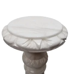 Pamono Vintage Alabaster Pillar with Lamp, 1970/80s><noscript><img width=