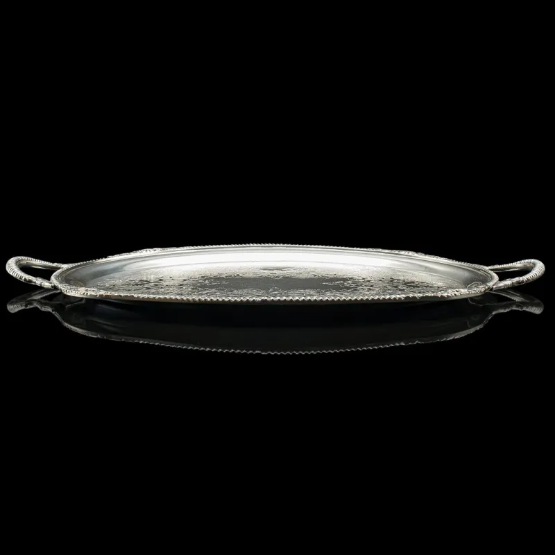 Pamono Vintage American Silver Plate Serving Tray, 1930s> Trays