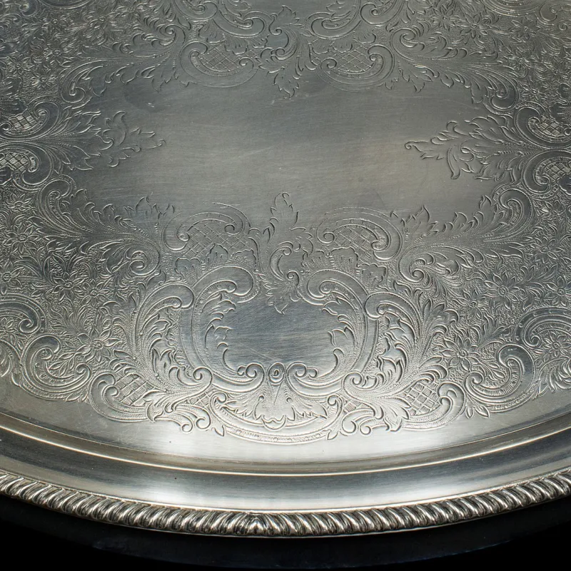 Pamono Vintage American Silver Plate Serving Tray, 1930s> Trays