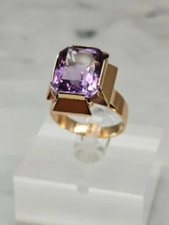 Best Pamono Vintage Amethyst Gold Ring, 1946