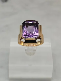 Best Pamono Vintage Amethyst Gold Ring, 1946