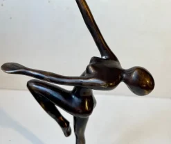 Pamono Vintage Androgynous Sculpture in Patinated Bronze, 1970s><noscript><img width=