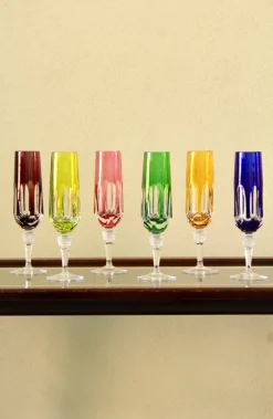 Pamono Vintage Antika Wine Crystal Glasses by Nachtmann, 1970s, Set of 6><noscript><img width=