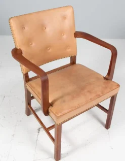 Pamono Vintage Armchair in Leather by Jacob Kjær, 1940s> Lounge Chairs & Armchairs