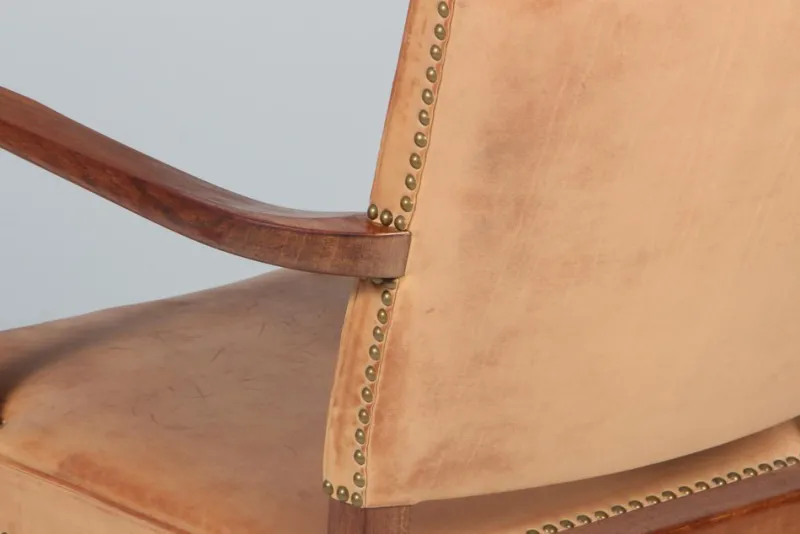 Pamono Vintage Armchair in Leather by Jacob Kjær, 1940s> Lounge Chairs & Armchairs