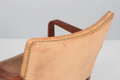 Pamono Vintage Armchair in Leather by Jacob Kjær, 1940s><noscript><img width=