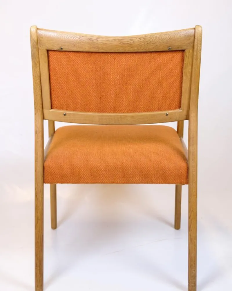 Hot Pamono Vintage Armchair in Oak and Orange Fabric by Karl Erik Ekselius for Joc Vetlanda, 1960s