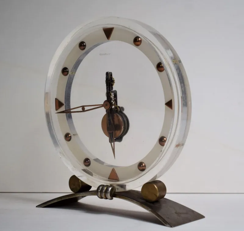 Pamono Vintage Art Deco Baguette Mod. 234 Clock from Jaeger-LeCoultre> Clocks