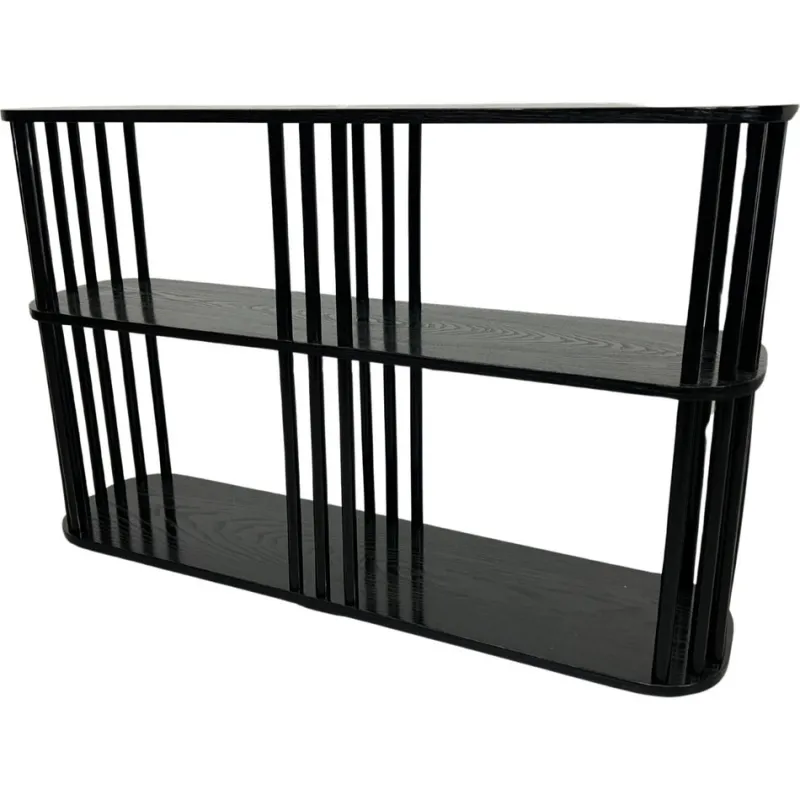 New Pamono Vintage Art Deco Black Shelf, 1920s
