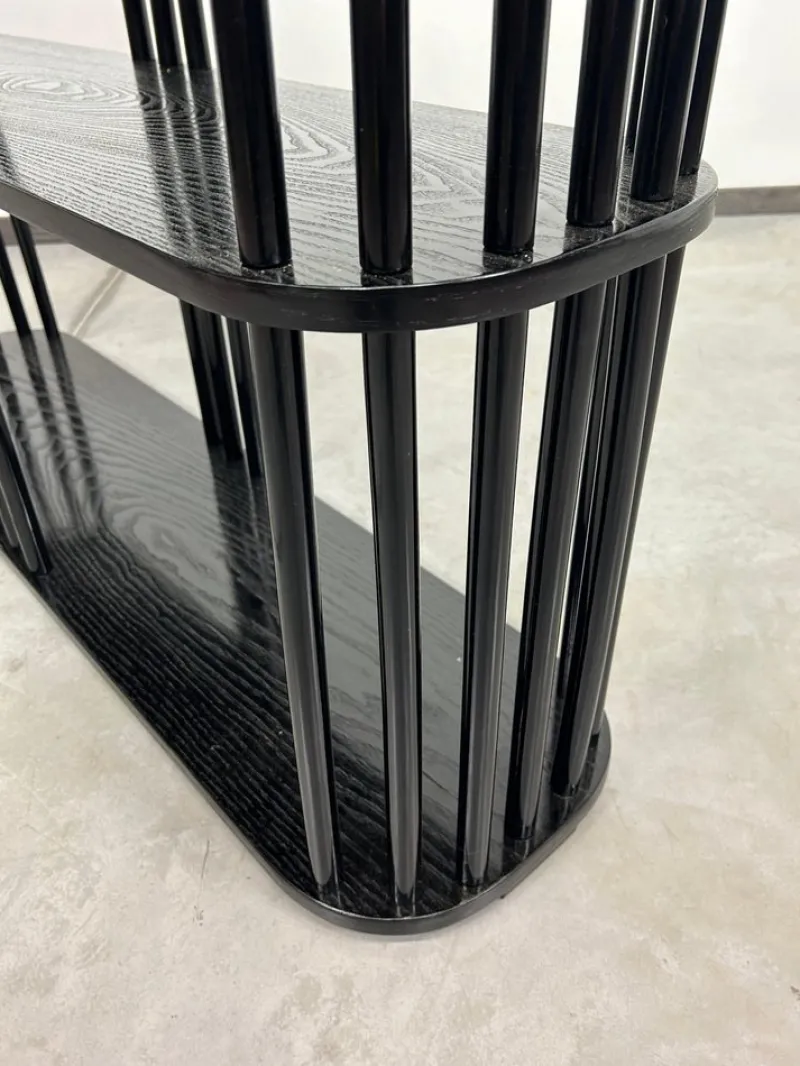 New Pamono Vintage Art Deco Black Shelf, 1920s