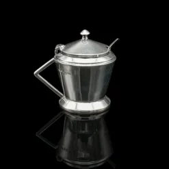 Pamono Vintage Art Deco English Condiment Set in Silver, 1930s, Set of 3><noscript><img width=