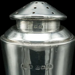 Pamono Vintage Art Deco English Condiment Set in Silver, 1930s, Set of 3><noscript><img width=