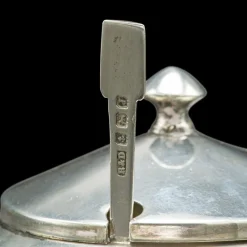 Pamono Vintage Art Deco English Condiment Set in Silver, 1930s, Set of 3><noscript><img width=