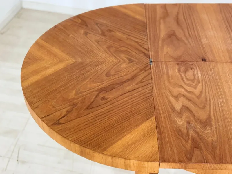 Pamono Vintage Art Deco Extendable Wooden Dining Table, 1940> Dining Tables & Sets