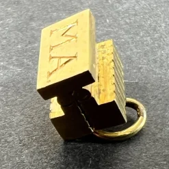 Pamono Vintage Art Deco Folding Fob Seal Initials Am 18k Yellow Gold Charm Pendant, 1920s><noscript><img width=
