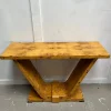 Pamono Vintage Art Deco French Burr Walnut Console Table> Console Tables