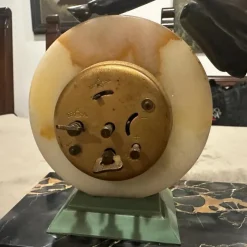 Hot Pamono Vintage Art Deco French Portoro Marble and Metal Clock, 1930s