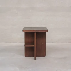 Pamono Vintage Art Deco French Wooden Side Table, 1950s><noscript><img width=