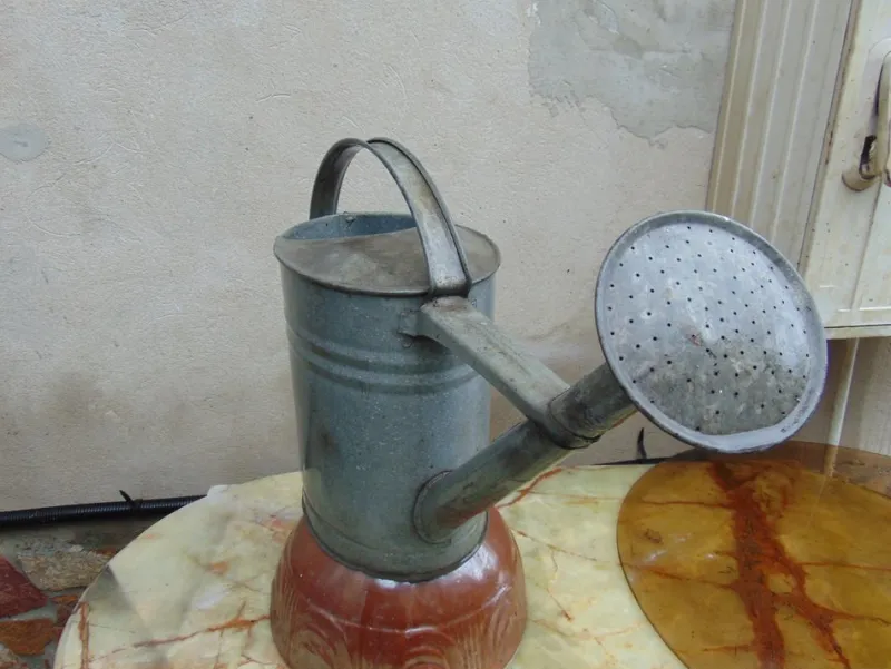 Outlet Pamono Vintage Art Deco Galvanized Watering Can, 1940s